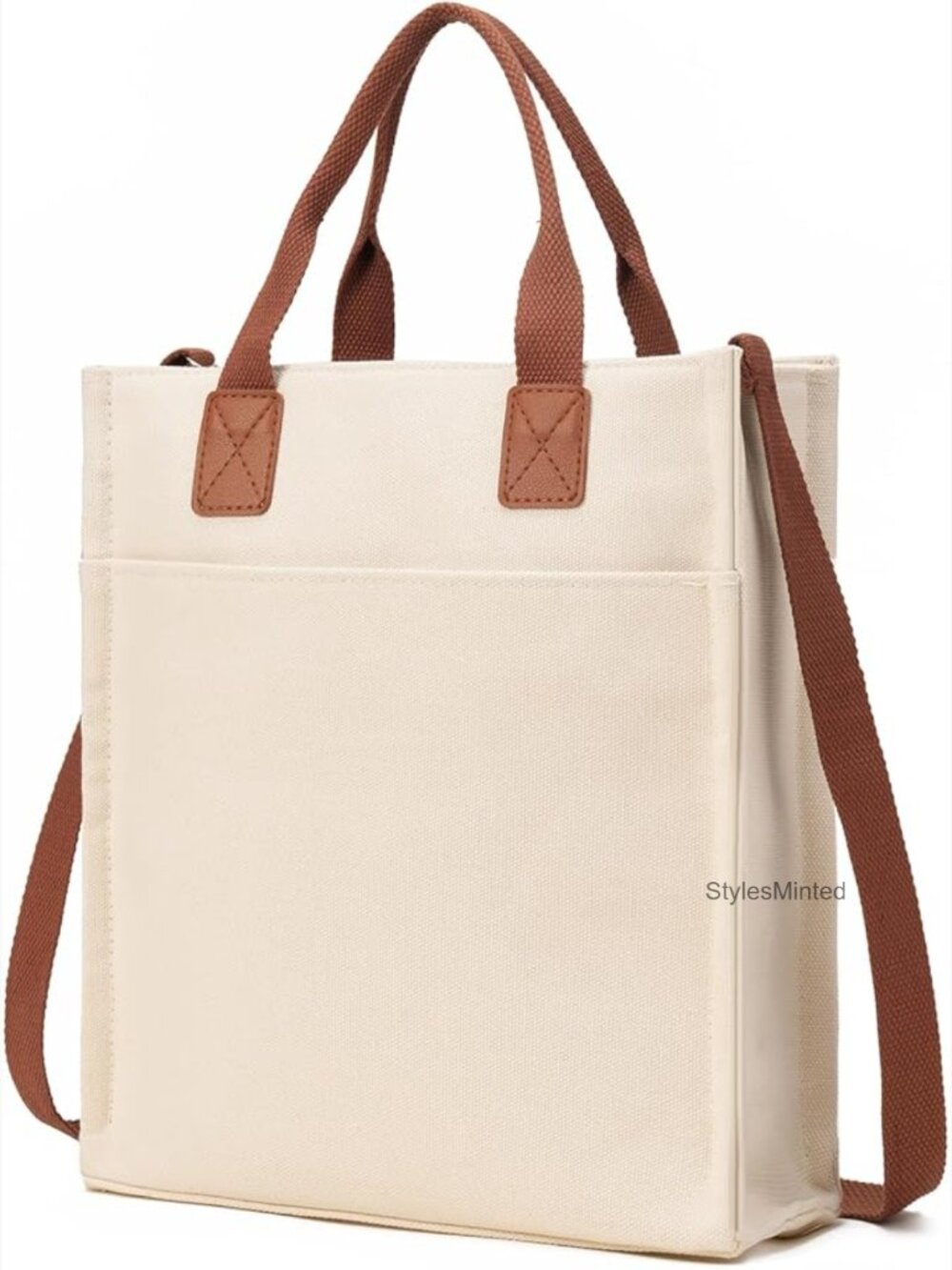 Canvas Tote Bag Crossbody Satchel Work Beach Bag Large Capacity Shoulder Handbag